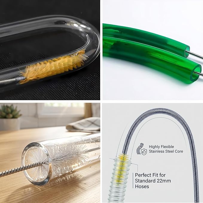 67" Flexible Drain Brush Set, Double Ended Long Hose Pipe Cleaner - Image 3
