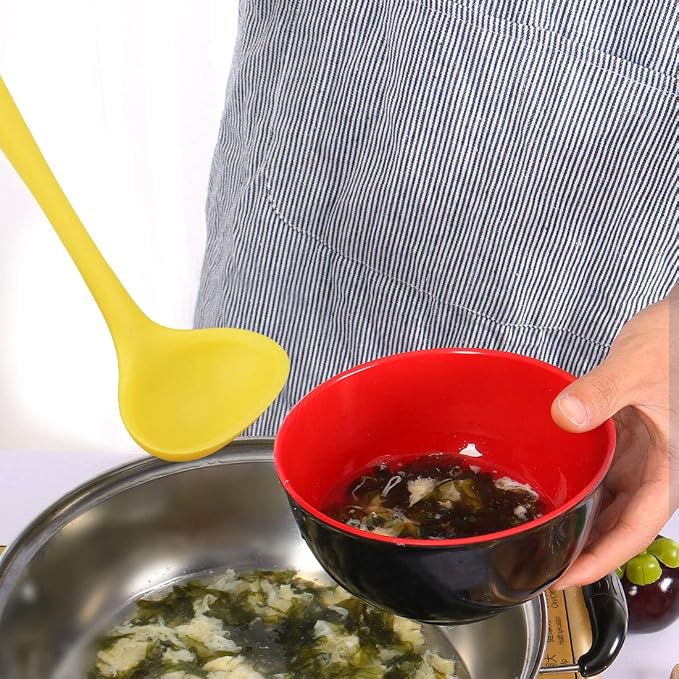 uxcell Silicone Soup Ladle Spoon 8.5 Inch Heat Resistant to 450°F One Piece - Image 5