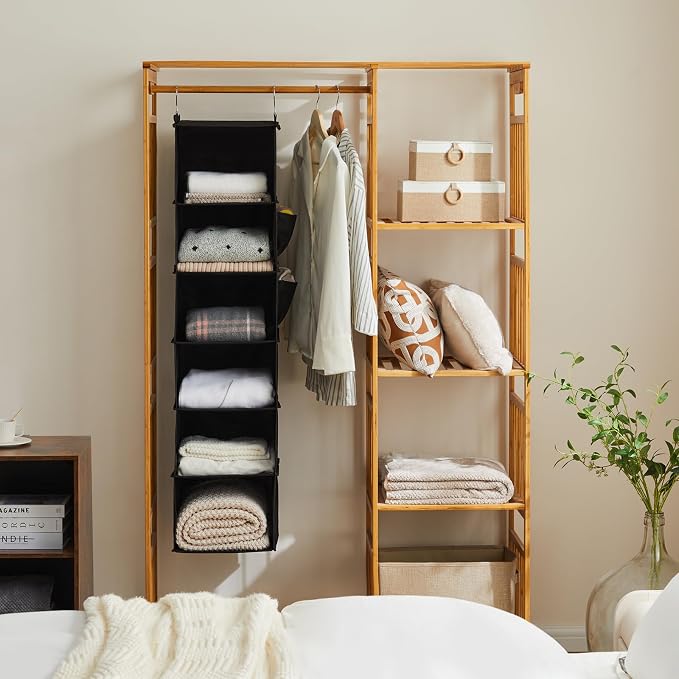 YOUDENOVA Hanging Closet Organizer, 6-Shelf Closet Hanging Storage Shelves - Image 4
