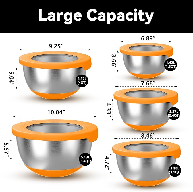 KITEISCAT Stainless Steel Mixing Bowls - Image 2