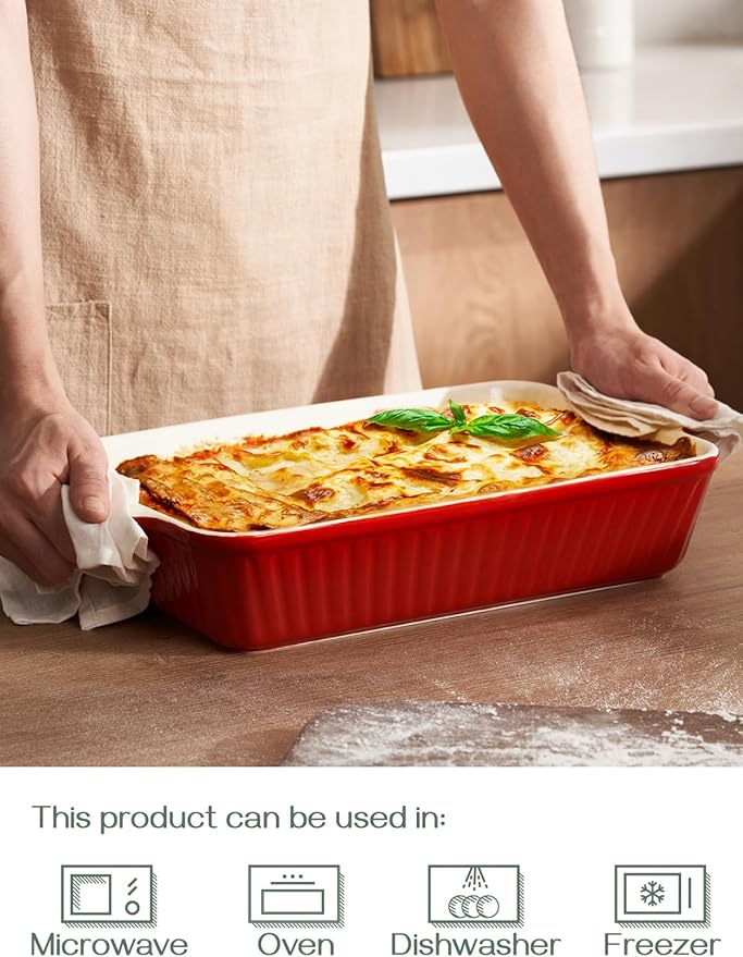 DOWAN 9x13-inch Deep Casserole Baking Dish - Image 4