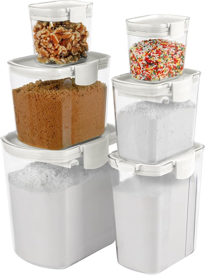 Progressive ProKeeper Baker's Airtight Kitchen Storage Canister Container Set - Image 2