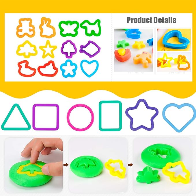 32-Piece Dough Tool Set for Kids – Dough Play Tools - Image 4