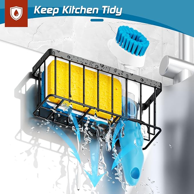 MURLONG Sponge Holder for Kitchen Sink, Sink Caddy Organizer - Image 4