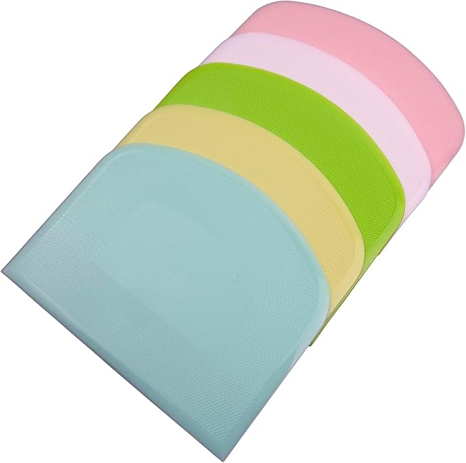 5-Pack Dough Scraper Bowl Food-safe Plastic Dough Cutter Flexible Bench by YOFAN