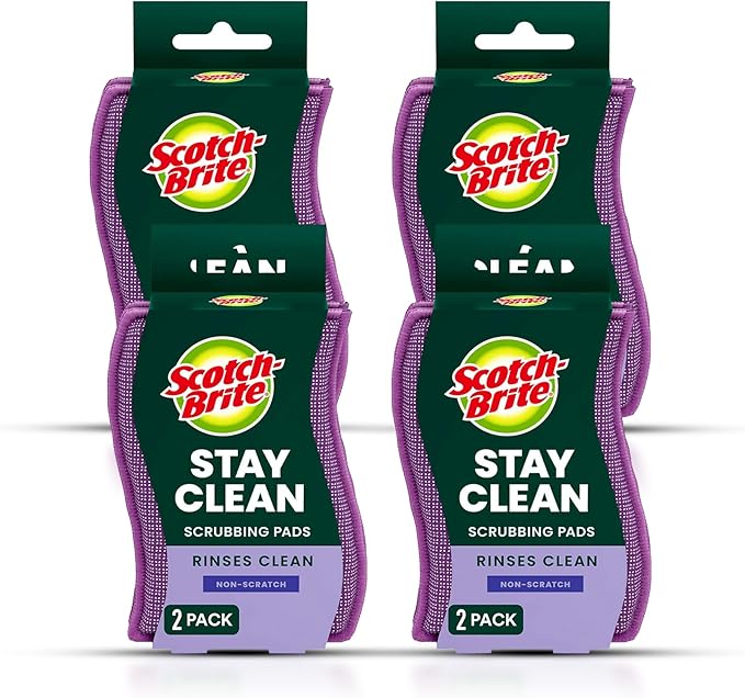 Scotch-Brite Dobie Stay Clean Scrubbers, Non-Scratch Dual-Sided Dish Sponges by 3MIndustrial