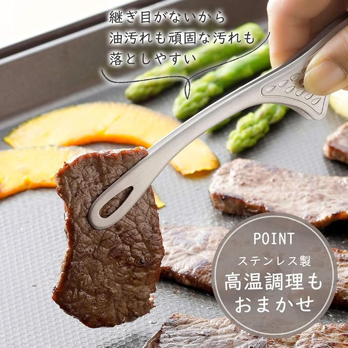 Shimomura 42498 Smart Kitchen Tongs, Floating Tip, No Dirt, Made in Japan - Image 5