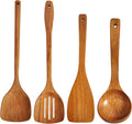 Wooden Spatula, Slotted Turner, Soup Ladle, Long Handle Utensils Set, Handmade by HOMEKITCHENTOOL