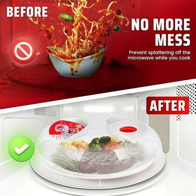 Flexzion 11.5 Inch Microwave Splatter Cover - Image 6