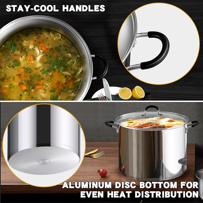 Cook N Home Stainless Steel Stock Pot - Image 5