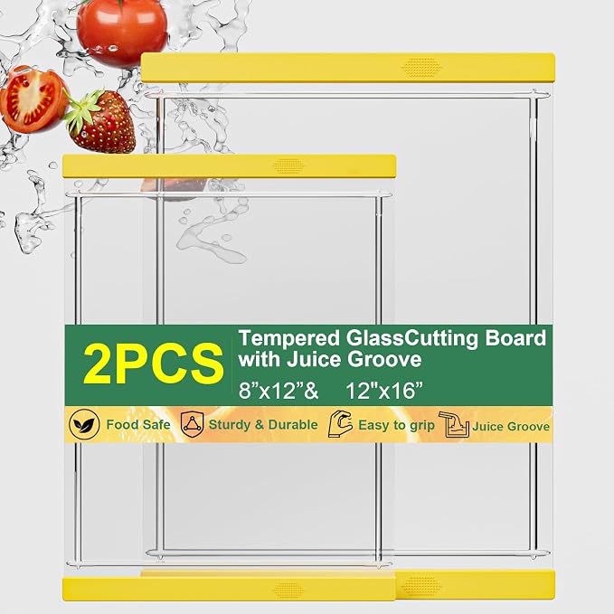 Tempered Glass Cutting Board Set - Image 2