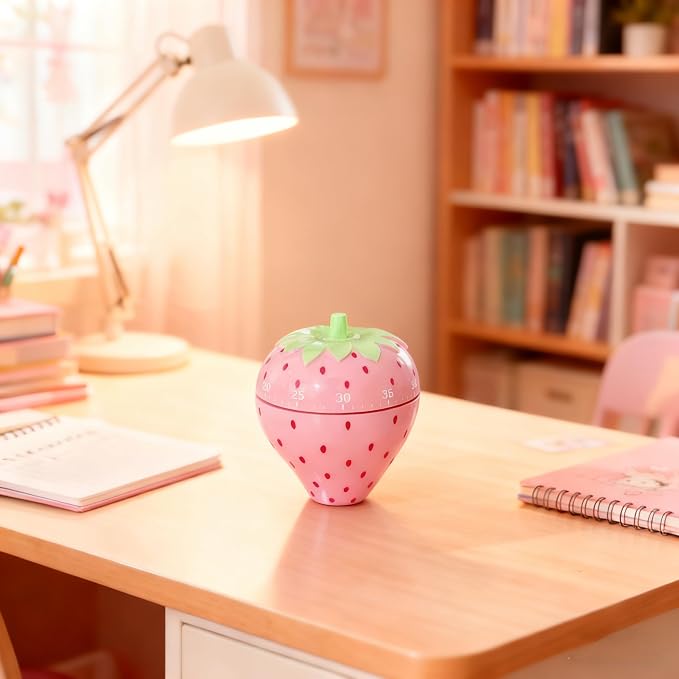 Cute Strawberry Shape 360 Degree Rotating Kitchen Cooking Timer Kitchen Craft - Image 5