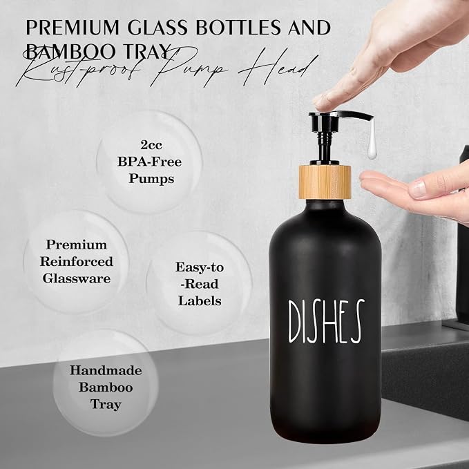 Arktek Glass Soap Dispenser Set - Image 4