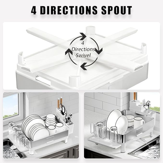 Ewaiira Dish Drying Rack, 304 Stainless Steel Dish Racks - Image 4