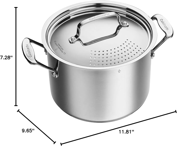 Cuisinart 766S-22 6 Qt. Stainless Steel Pasta Pot w/Straining Cover - Image 7