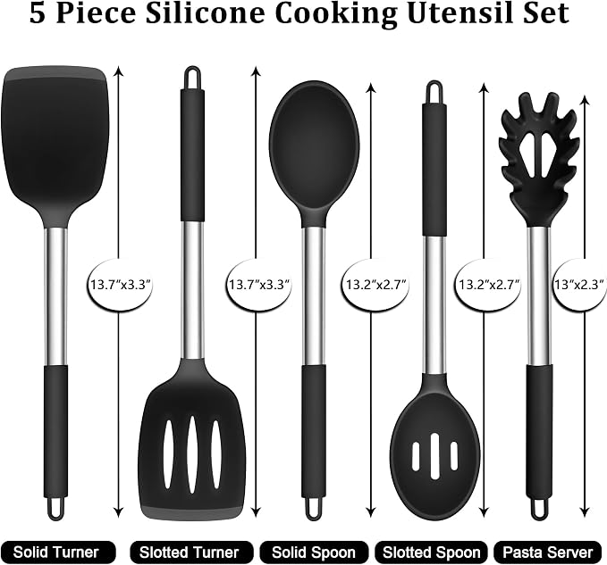 TeamFar Cooking Utensils Set, for Nonstick Cookware Flipping Frying Turning - Image 2
