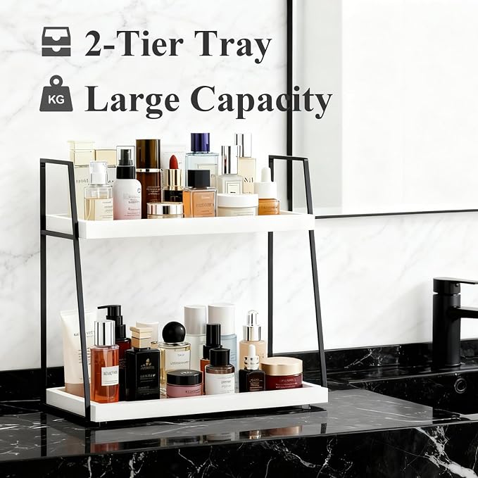 Countertop Coffee Station Organizer, 2 Tier Large Coffee Bar Organizer - Image 4