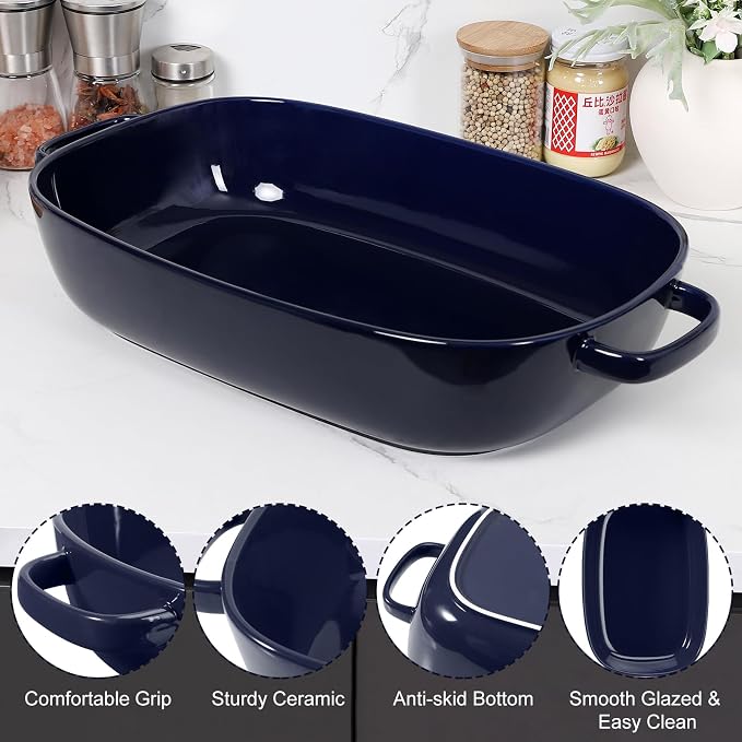 4.5 Quart Ceramic Baking Dish, Serving Bakeware - Image 5