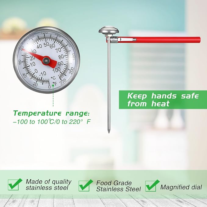 Xuhal 1 Pcs Stainless Steel Kitchen Thermometer - Image 3