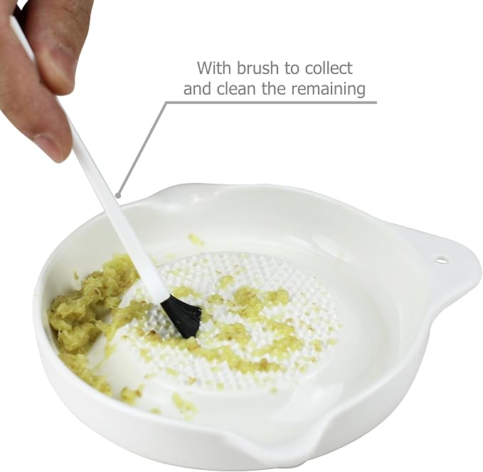 EIKS Ceramic Ginger Grater for Grinding Wasabi Fruits Vegetables Ginger Garlic - Image 7