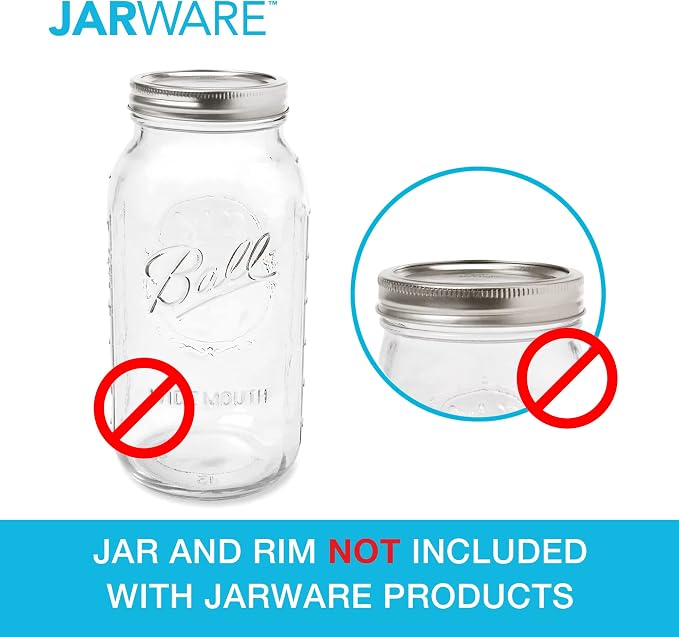 Jarware Stainless Steel Oil Cruet Lid, Regular Mouth Mason Jar Pour Spout Lid - Image 7