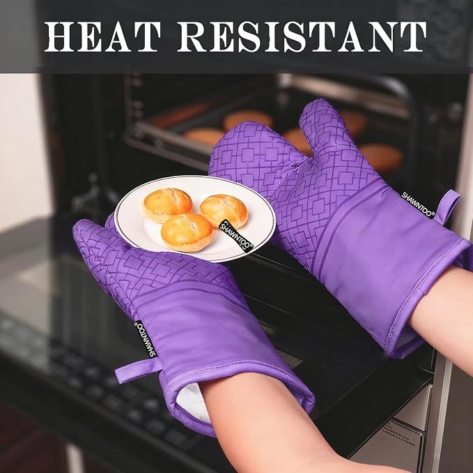 Oven Mitts and Pot Holders Sets 6pcs, Kitchen Oven Glove, High Heat Resistant - Image 4