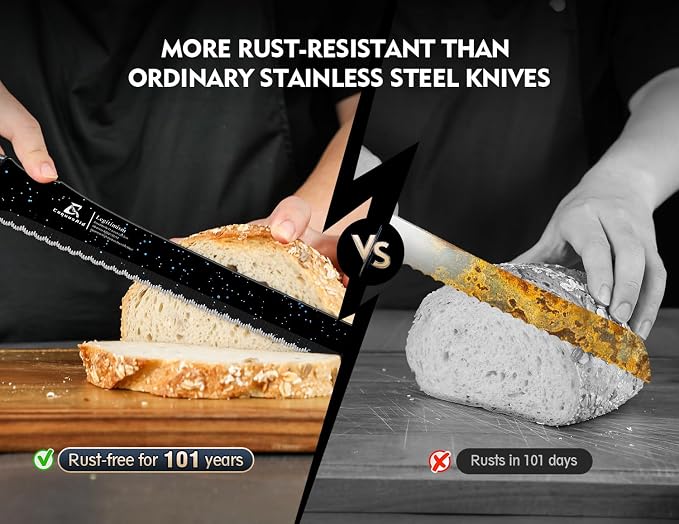 CoquusAid Upgrade Bread Knife for Homemade Bread, World‘s 1st Double Serrated - Image 5
