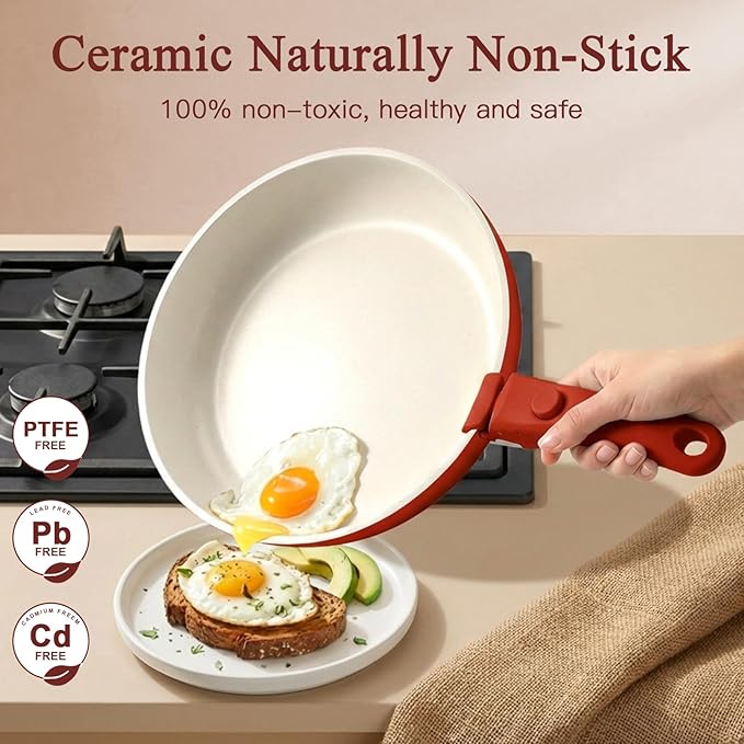 GiPP 5PCS Pots and Pans Set Non Stick, Nonstick Cookware Set Detachable Handle - Image 5