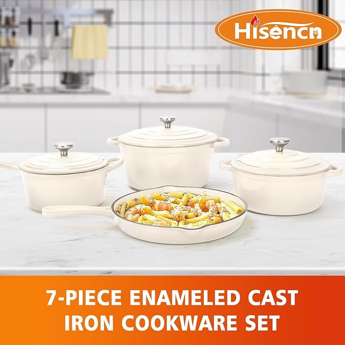 Hisencn Enameled Cast Iron Cookware Set - Image 4