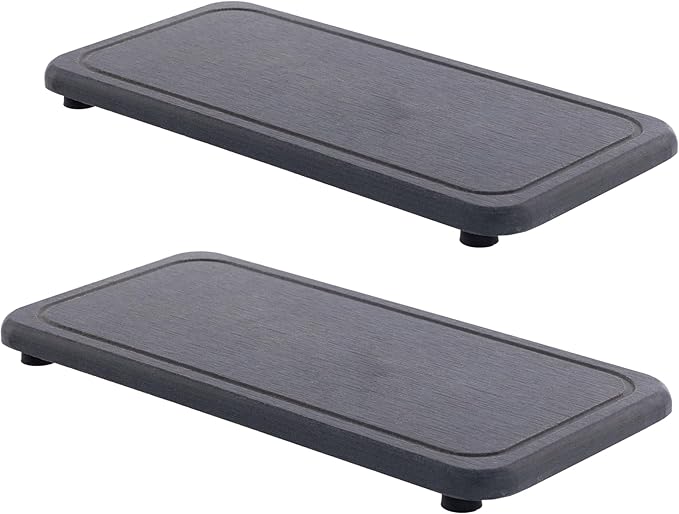 NiuYichee 2 Pcs Water Absorbing Stone Trays, Kitchen/Bathroom Sink Soap Dish by NiuYichee