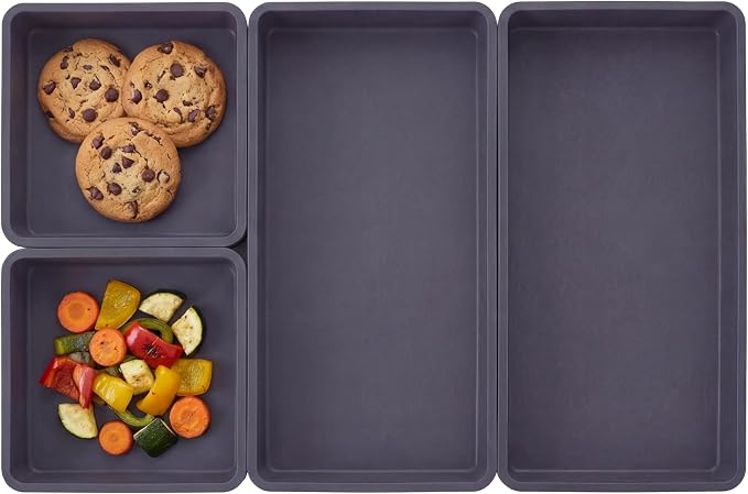 4-Pack Silicone Sheet Pan Dividers Nonstick Heat-Resistant Baking Trays by Unknown