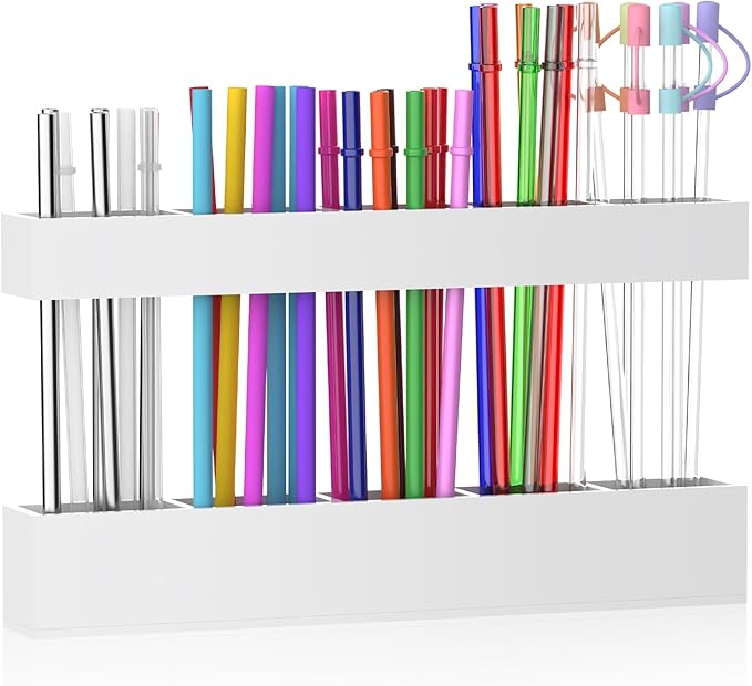 9.5” Large Acrylic Straw Holder by Rycid