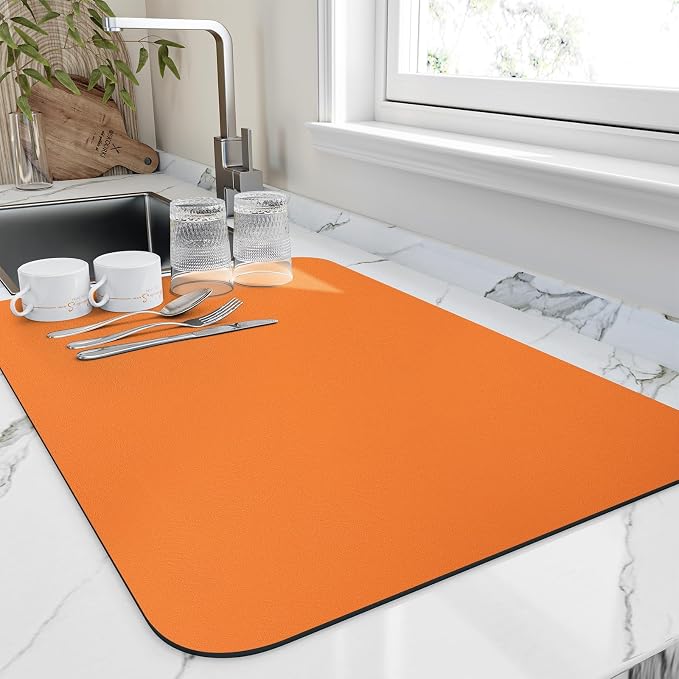 HotLive Dish Drying Mat for Kitchen Counter, Heat Resistant Drainer Mats by HotLive