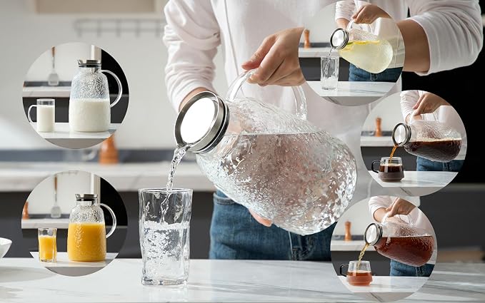 Purefold Glass Pitcher, 110 oz Water Large Pitcher - Image 4