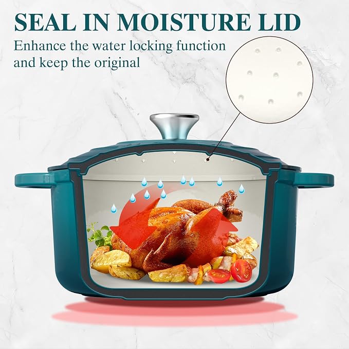 Umite Chef 7QT Enameled Cast Iron Dutch Oven - Image 5