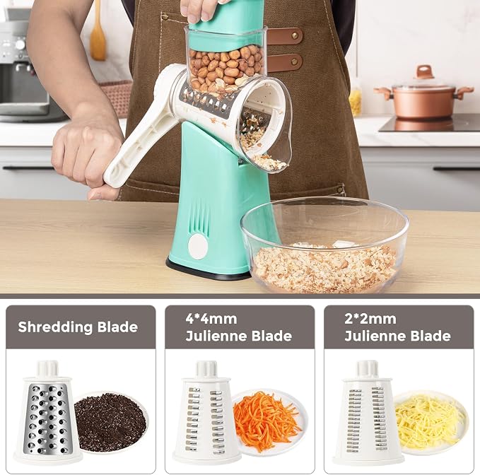 X Home 5-in-1 Rotary Cheese Grater - Image 3