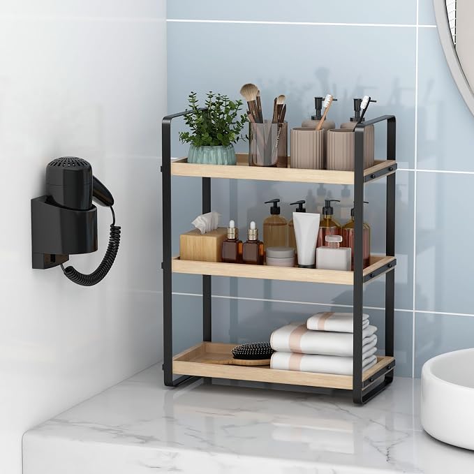 HNRLOY Bathroom Counter Organizer, Bathroom Countertop Organizer, Counter Shelf - Image 5