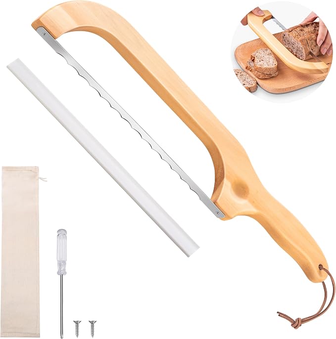 Bread Knife for Homemade Bread, 14.5" Wooden Sourdough Bread Knife, Sourdough by Unknown