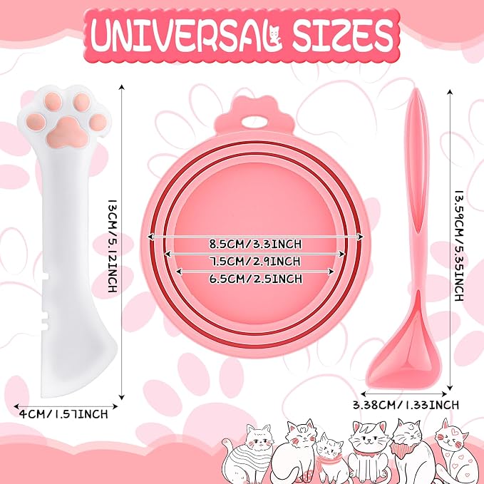Uiifan Cat Food Lid Cat Food Can Covers Lids 8 Pcs Pet Can Supplies Set 5 - Image 2