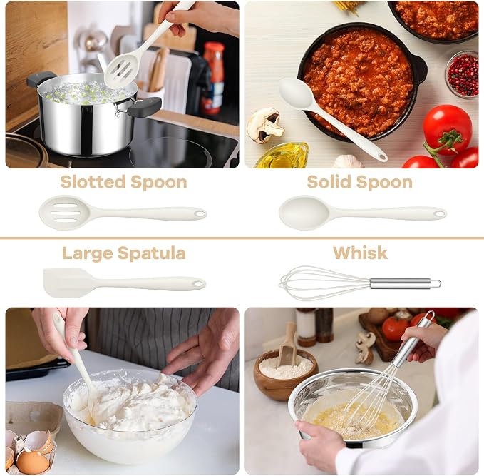 TeamFar 8 PCS Silicone Cooking Utensils - Image 5