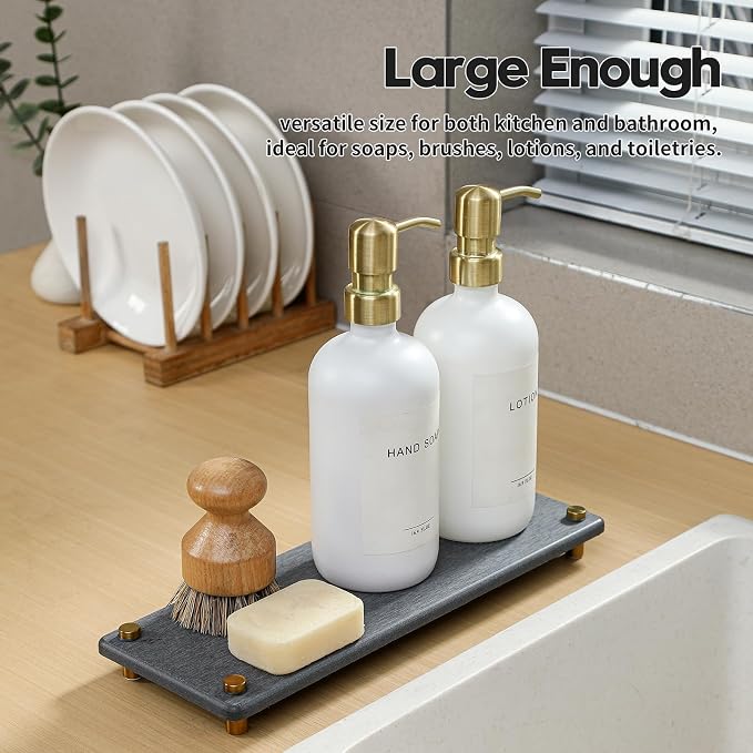 Kitchen Sink Caddy Water Absorbing Stone Drying Tray, Diatomite Bathroom Sink - Image 7