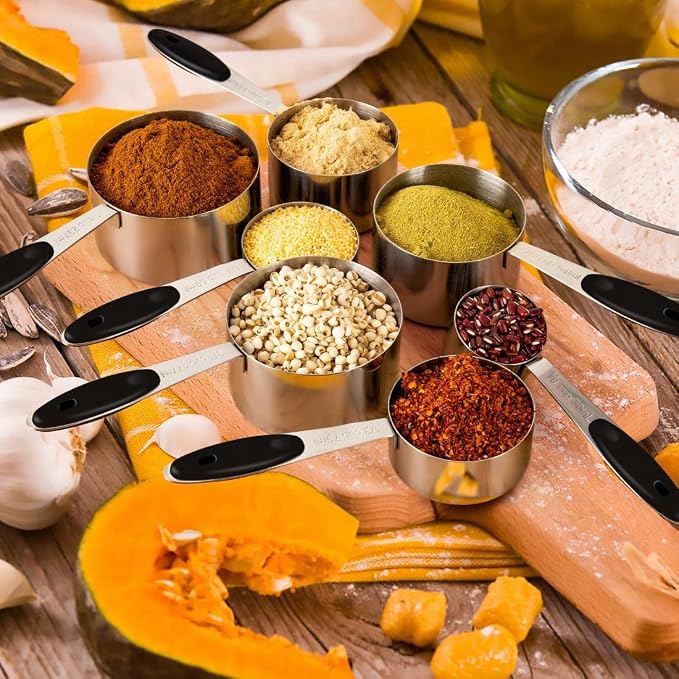 16 Pieces Measuring Cups and Magnetic Measuring Spoons Set Stainless Steel - Image 6