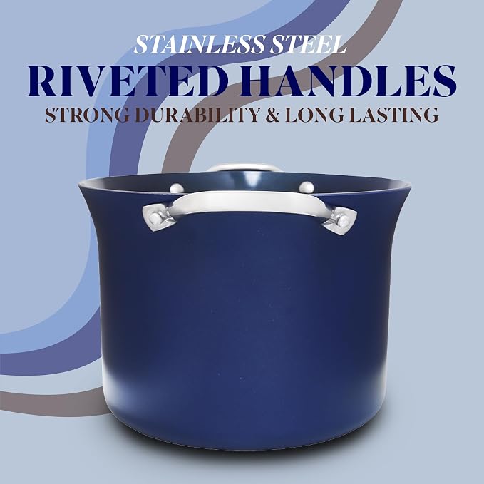 CONCORD Sapphire Nonstick 7 Quart Stock Pot Cookware Set - Image 4