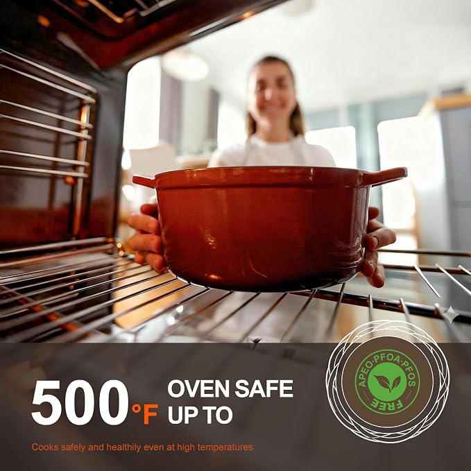 Overmont Enameled Cast Iron Dutch Oven - Image 4