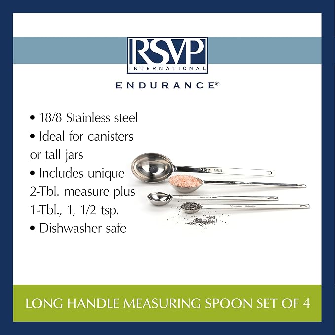 RSVP International Measuring Spoons, Stainless Steel - Image 6