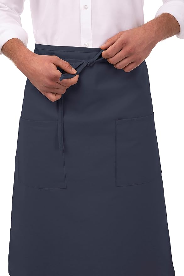 Chef Works Unisex Two Pocket Bistro Apron - Image 4