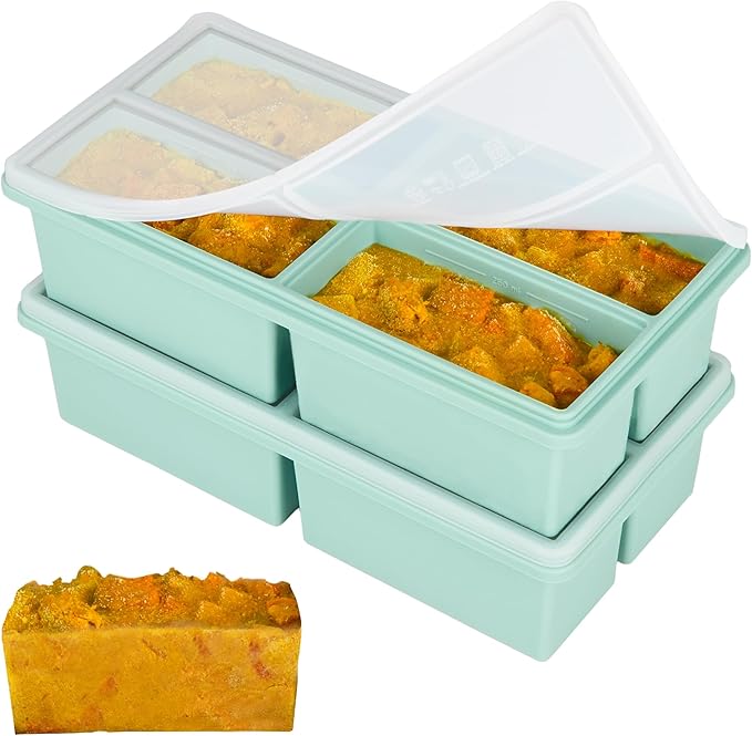 Silicone Freezer Trays with Lids by Unknown