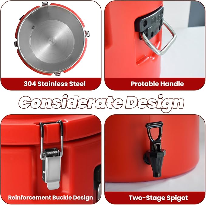 20L/5Gal Insulated Beverage Dispenser, Ice & Hot Drink Dispenser - Image 9