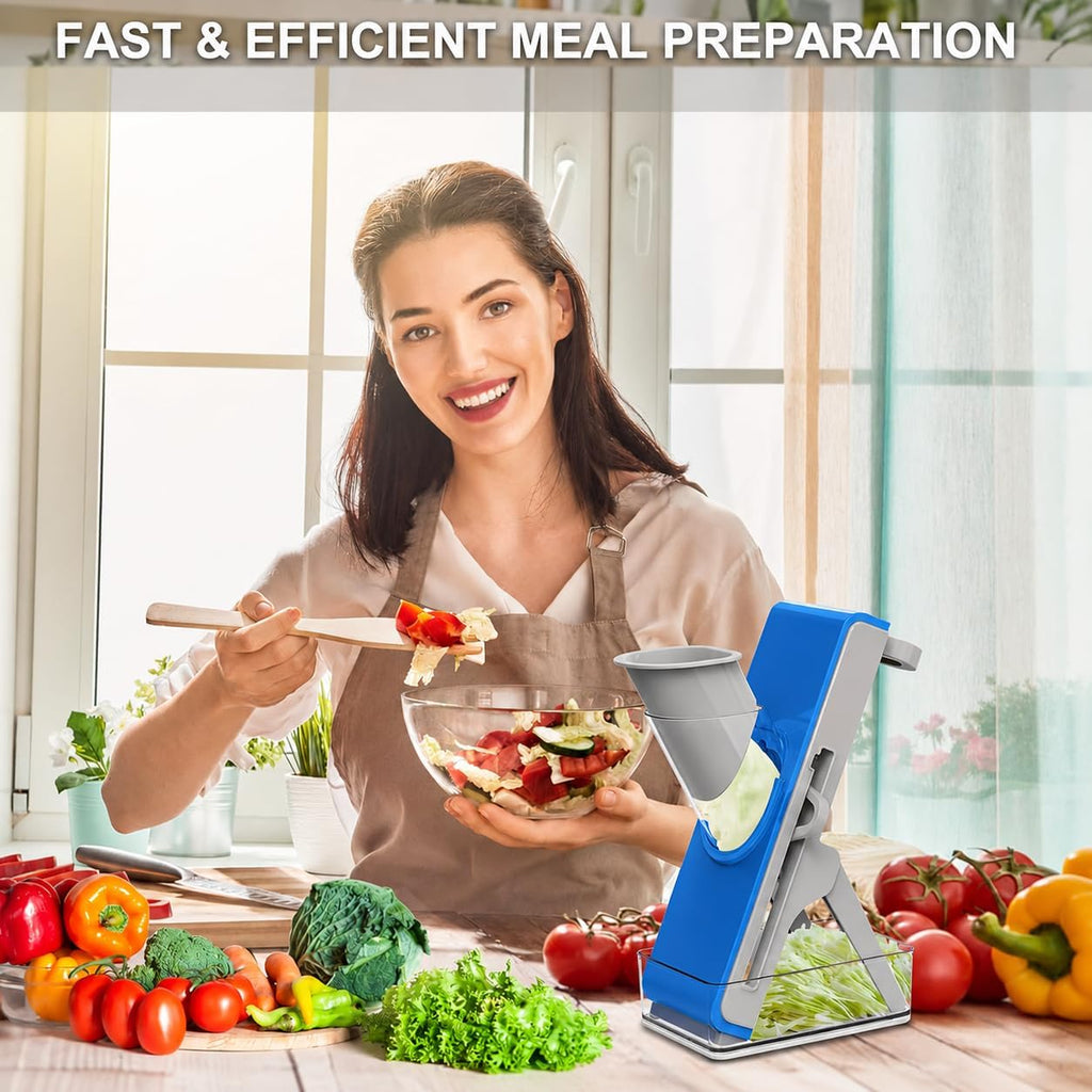 Eletronova Safe Mandoline Slicer for Kitchen, Vegetable Slicer with