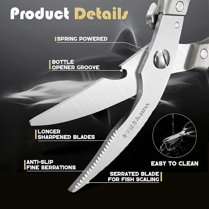 Huusk Kitchen Scissors Set, Poultry Shears Heavy Duty - Image 4